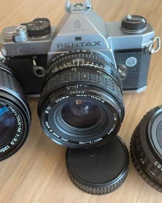 Pentax MX corredo 28mm 50mm e 135mm funzionante!