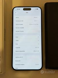 Iphone 15 pro Max 1TB di memoria