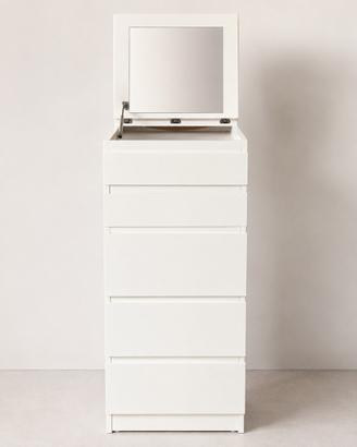Cassettiera IKEA MALM con specchio – bianca