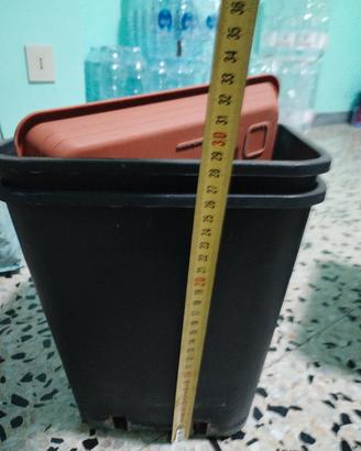 vaso I'm plastica rettangolare 
