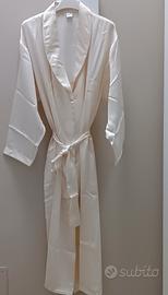 vestaglia donna pura seta tg M champagne