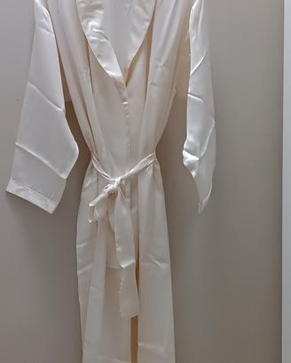 vestaglia donna pura seta tg M champagne