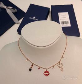 Swarovski collana nuova originale rossetto
