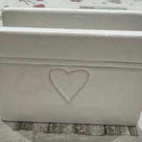 Porta-tovaglioli in ceramica bianca ‘Luxe Lodge’
