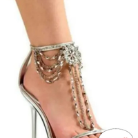 Scarpe Donna Ellie High Heels Tacco 12 Silver Glam