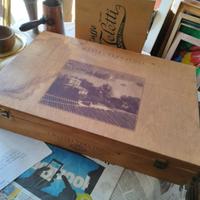 antica scatola  legno  CAVIT Mastri Vernacoli