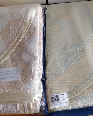 Coppia di coperte estive matrimoniali 260x280