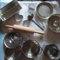 pentole x bambole in acciaio.