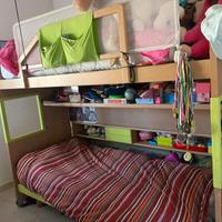 Letto a soppalco cameretta salvaspazio