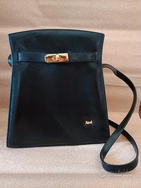 Borsa da donna in vera pelle nera 