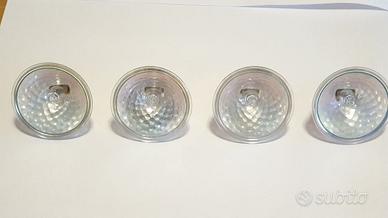 4 faretti alogeni dicroici da 50w cad.