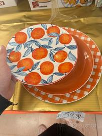 Set piatti 18 pezzi agrumi