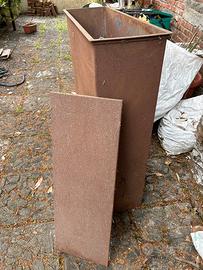 Serbatoio pellet acciaio colore corten