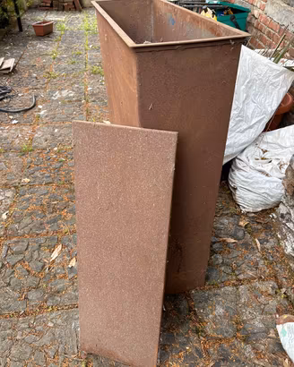 Serbatoio pellet acciaio colore corten