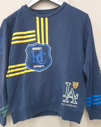 felpa Henry Cotton's blu taglia 14 anni