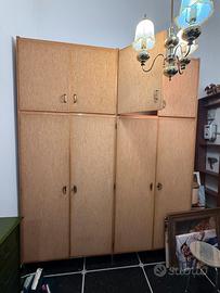 Armadio vintage anni 60/70 con 4 ante