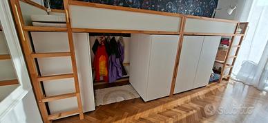 2 letti KURA IKEA per bambini – struttura rialzata