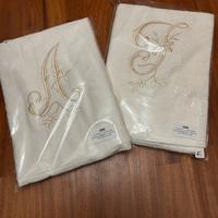 Coppia set asciugamani cotone personalizzati A F