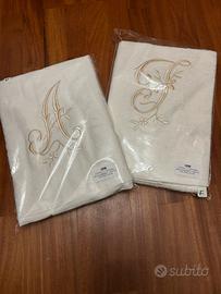 Coppia set asciugamani cotone personalizzati A F