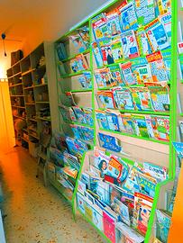 Scaffali in legno e in ferro