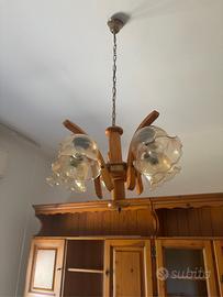 Lampadario vetri a tulipano 5 luci