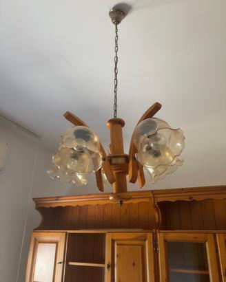 Lampadario vetri a tulipano 5 luci