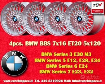 4 pz. cerchi BMW BBS x spoke 7x16 ET20 M3 E30 5 E1