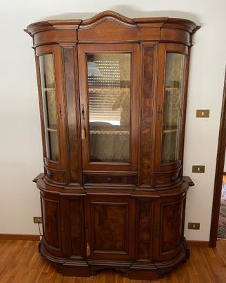 mobili vetrine+tavolino vintage in noce