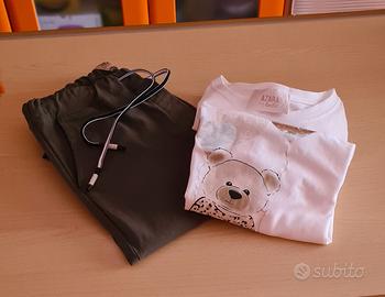 Completo Pantalone verde + T-shirt 