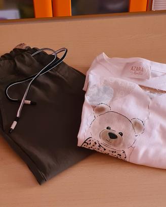 Completo Pantalone verde + T-shirt 