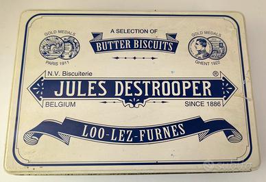 Scatola di latta Jules Destrooper Vintage