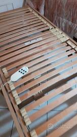 2 letti singoli legno con rete motorizzata