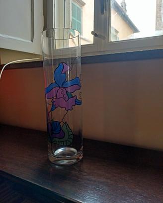 vaso di vetro vintage iris