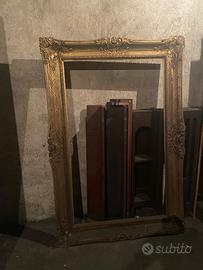 Cornice dorata maxi vintage specchiera