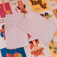 Tovaglia rettangolare 8 posti rosa bianco cotone