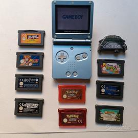 Nintendo Game Boy Advance GBA SP + 9 Giochi