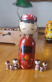 Matrioska kokeshi giapponese vintage 