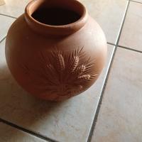vaso terracotta con spighe 