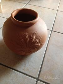vaso terracotta con spighe 