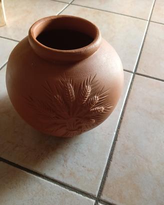 vaso terracotta con spighe 