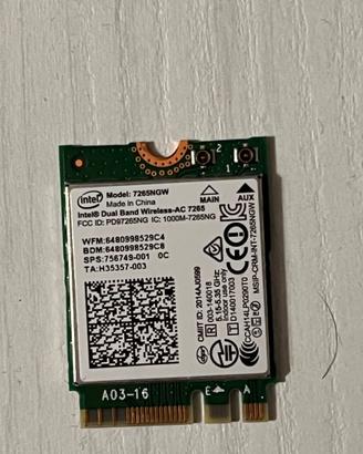 Scheda di rete wireless Intel 7265