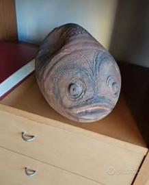 Scultura Pesce in Terracotta / Ceramica