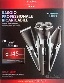 Rasoio Barba Tagliacapelli Professionale 3 In 1