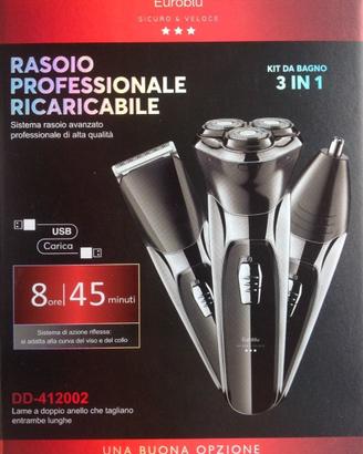 Rasoio Barba Tagliacapelli Professionale 3 In 1