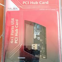 USB 4+1 porte PCI Hubble card