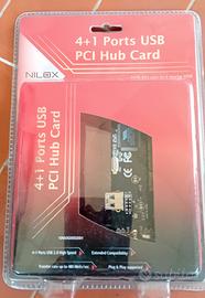 USB 4+1 porte PCI Hubble card