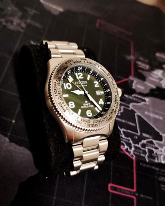 CITIZEN Promaster Field GMT Eco-Drive Green