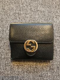 Portafoglio  Gucci in pelle nera