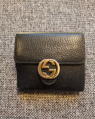 Portafoglio  Gucci in pelle nera