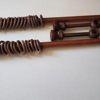 Coppia bastoni per tende legno